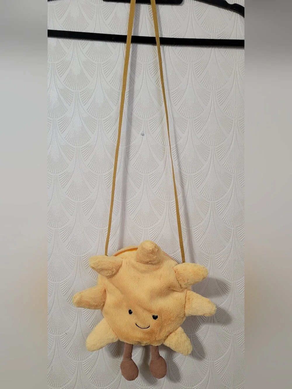 Jellycat Amuseables Sun Plush Crossbody Bag Yellow Brown New with Tags Kids
